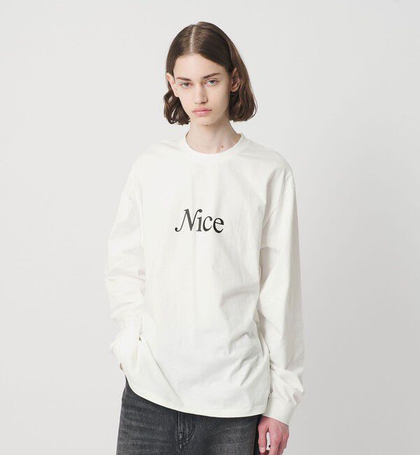 NICE WEATHER「＜NICE WEATHER＞シグネチャーロゴ ロングスリーブTシャツ」|Tシャツ・カットソー|