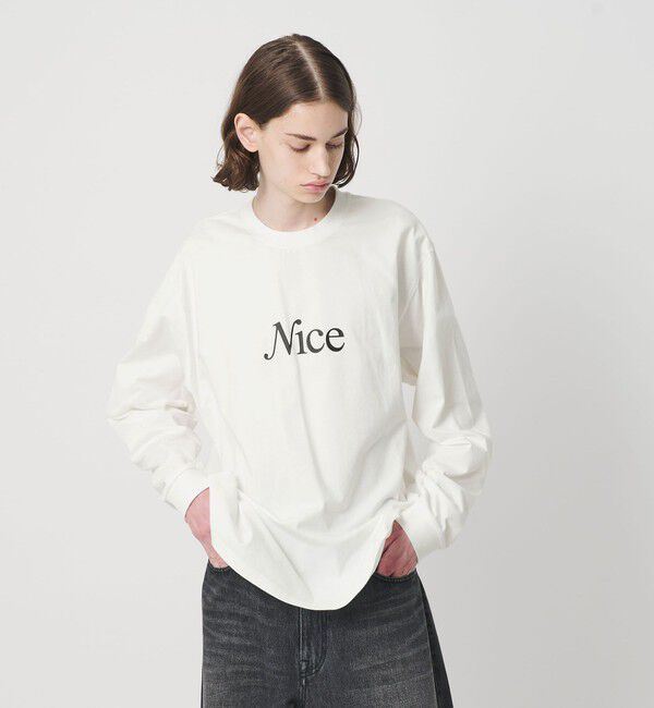 NICE WEATHER「＜NICE WEATHER＞シグネチャーロゴ ロングスリーブTシャツ」|Tシャツ・カットソー|