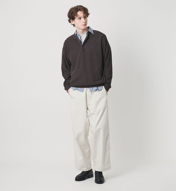 BEAUTY&YOUTH UNITED ARROWS「テクスチャード 3ボタン ヘンリーネック ニット ウォッシャブル」|ニット・セーター|