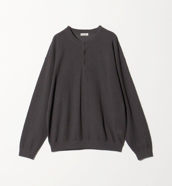 BEAUTY&YOUTH UNITED ARROWS「テクスチャード 3ボタン ヘンリーネック ニット ウォッシャブル」|ニット・セーター|