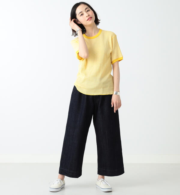 BEAMSBOY「【別注】Healthknit / ワッフル ボーダー Tシャツ」|Tシャツ・カットソー|