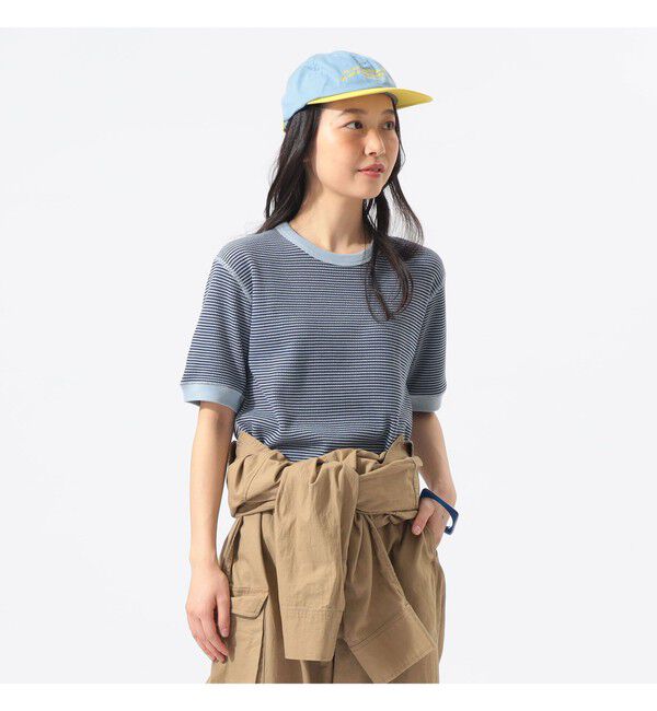 BEAMSBOY「【別注】Healthknit / ワッフル ボーダー Tシャツ」|Tシャツ・カットソー|