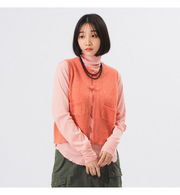 BEAMSBOY「チャイナ ボタン ベスト」|ベスト・ジレ|CORAL