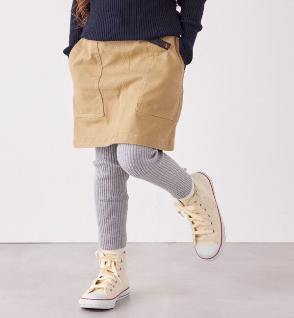 SHIPS any「【SHIPS any別注】ROKX:〈ストレッチ〉ツイル マウンテンスカート<KIDS>◇」|スカート|ベージュ