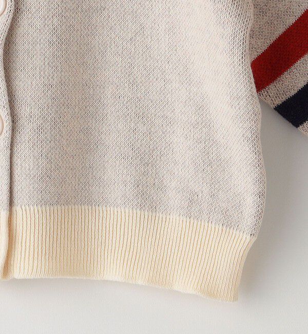 SHIPS KIDS「SHIPS KIDS:100～130cm /〈手洗い可能〉ジャカード レタード カーディガン」|カーディガン|