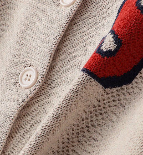 SHIPS KIDS「SHIPS KIDS:100～130cm /〈手洗い可能〉ジャカード レタード カーディガン」|カーディガン|