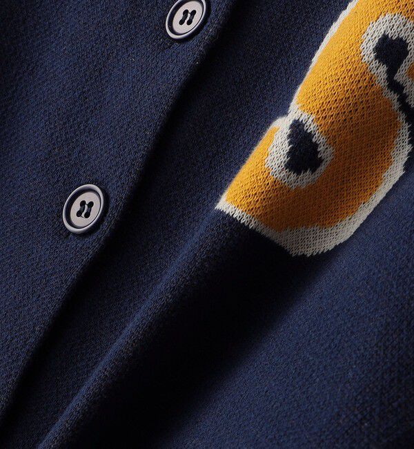 SHIPS KIDS「SHIPS KIDS:100～130cm /〈手洗い可能〉ジャカード レタード カーディガン」|カーディガン|