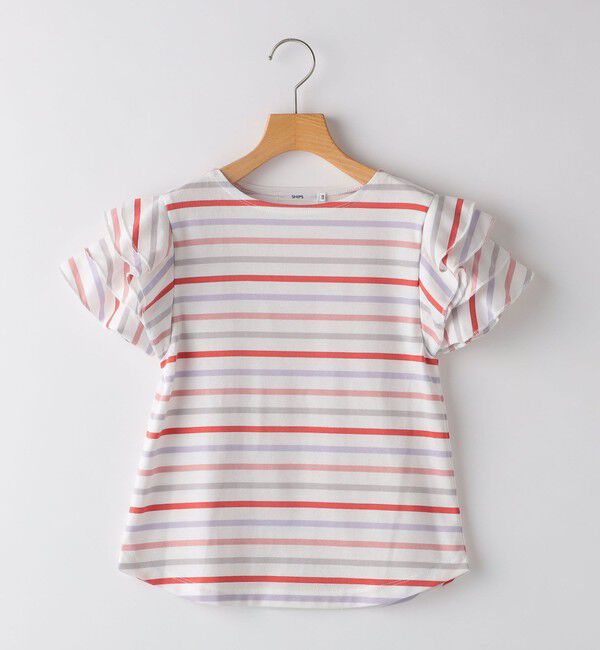 SHIPS KIDS「SHIPS KIDS:100～130cm / オーガニック コットン フリル スリーブ TEE」|Tシャツ・カットソー|