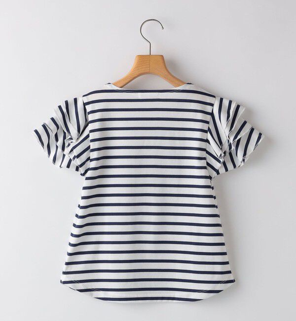 SHIPS KIDS「SHIPS KIDS:100～130cm / オーガニック コットン フリル スリーブ TEE」|Tシャツ・カットソー|