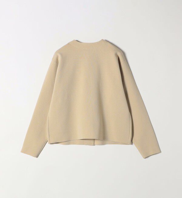 quaranciel「《一部追加予約》quaranciel:〈手洗い可能〉ノーカラー ポケット ニット ジャケット」|ノーカラージャケット|