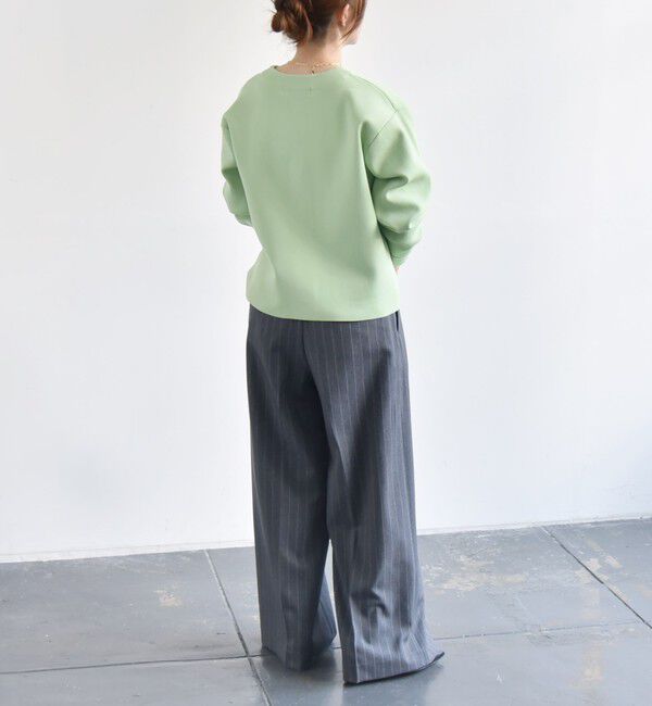 quaranciel「《一部追加予約》quaranciel:〈手洗い可能〉ノーカラー ポケット ニット ジャケット」|ノーカラージャケット|