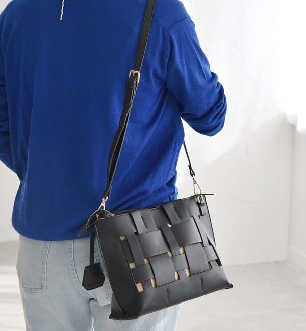 quaranciel「quaranciel: スクエア メッシュ ショルダー バッグ」|ショルダー・メッセンジャー|