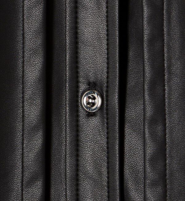 SHIPS for women「【WEB限定】〈手洗い可能〉合成皮革 裾 ドロスト シャツ 羽織」|シャツ・ブラウス|