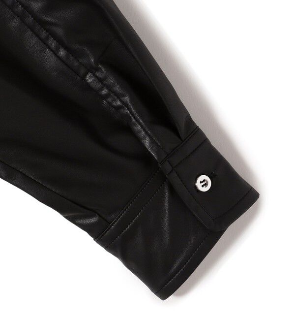 SHIPS for women「【WEB限定】〈手洗い可能〉合成皮革 裾 ドロスト シャツ 羽織」|シャツ・ブラウス|