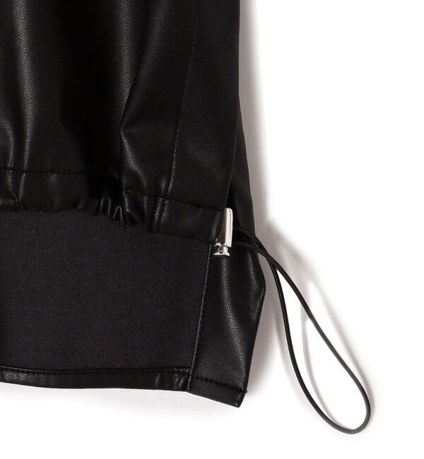 SHIPS for women「【WEB限定】〈手洗い可能〉合成皮革 裾 ドロスト シャツ 羽織」|シャツ・ブラウス|