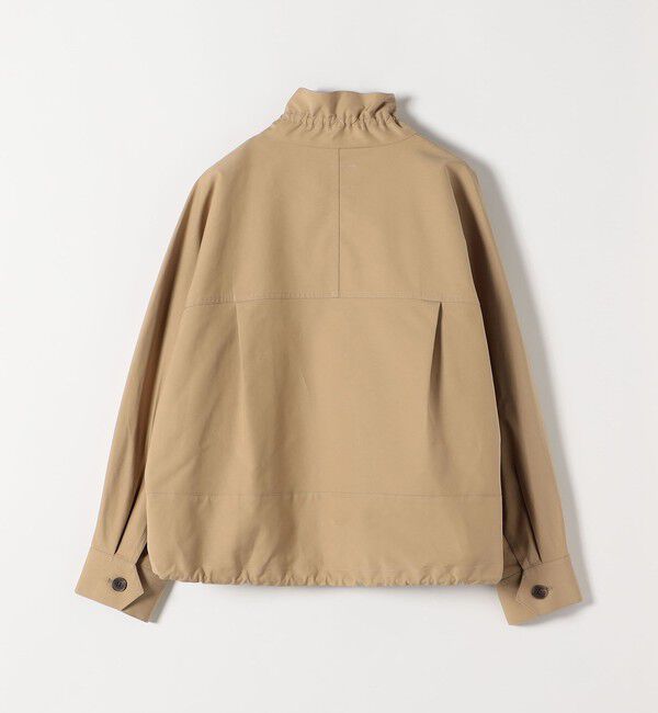 quaranciel「quaranciel:〈手洗い可能〉ギャザー スタンドカラー ドロスト ショート ブルゾン」|ブルゾン・スタジャン|