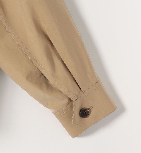 quaranciel「quaranciel:〈手洗い可能〉ギャザー スタンドカラー ドロスト ショート ブルゾン」|ブルゾン・スタジャン|