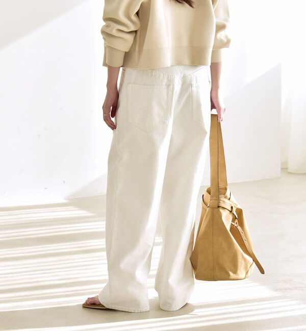 quaranciel「《一部追加予約》quaranciel:〈洗濯機可能〉ハイライズ ルーズ ワイド デニム パンツ」|デニム|