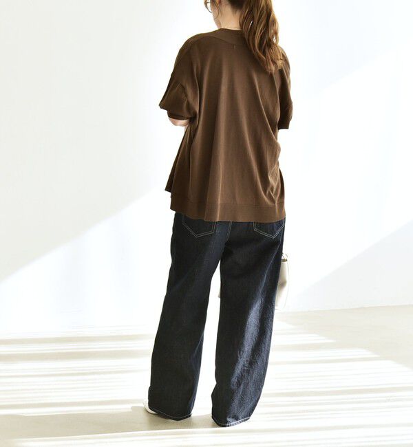 quaranciel「《一部追加予約》quaranciel:〈洗濯機可能〉ハイライズ ルーズ ワイド デニム パンツ」|デニム|