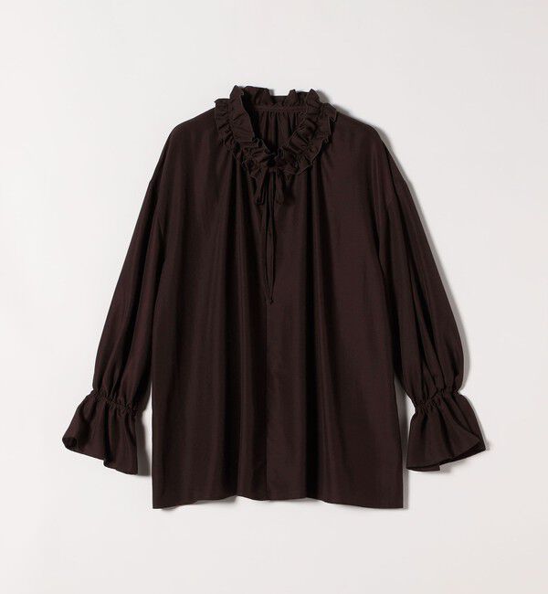 quaranciel「quaranciel:〈洗濯機可能〉フリルカラー リボン ギャザースリーブ ブラウス」|シャツ・ブラウス|