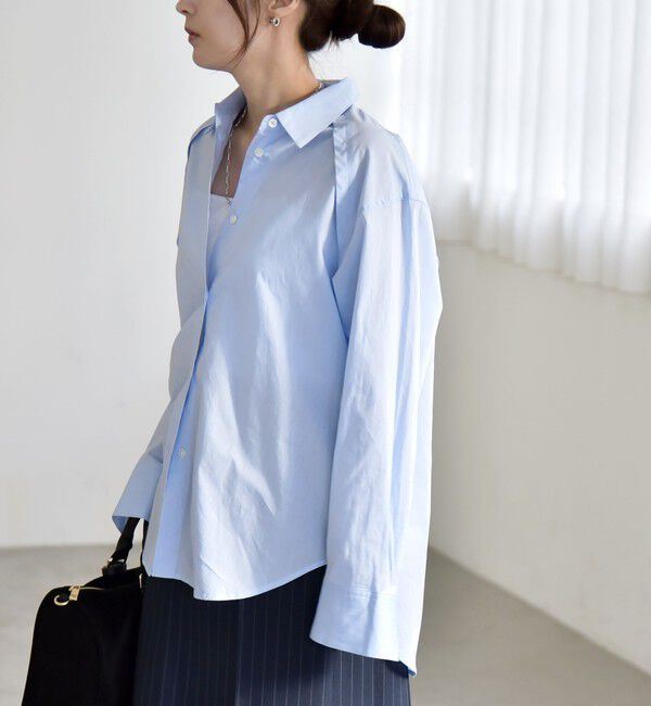 quaranciel「quaranciel:〈洗濯機可能〉レギュラーカラー ヨーク ルーズ シャツ」|シャツ・ブラウス|