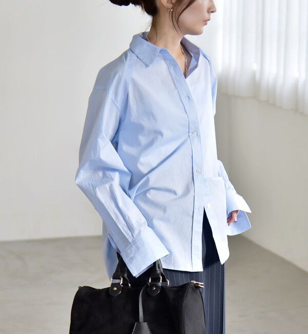 quaranciel「quaranciel:〈洗濯機可能〉レギュラーカラー ヨーク ルーズ シャツ」|シャツ・ブラウス|