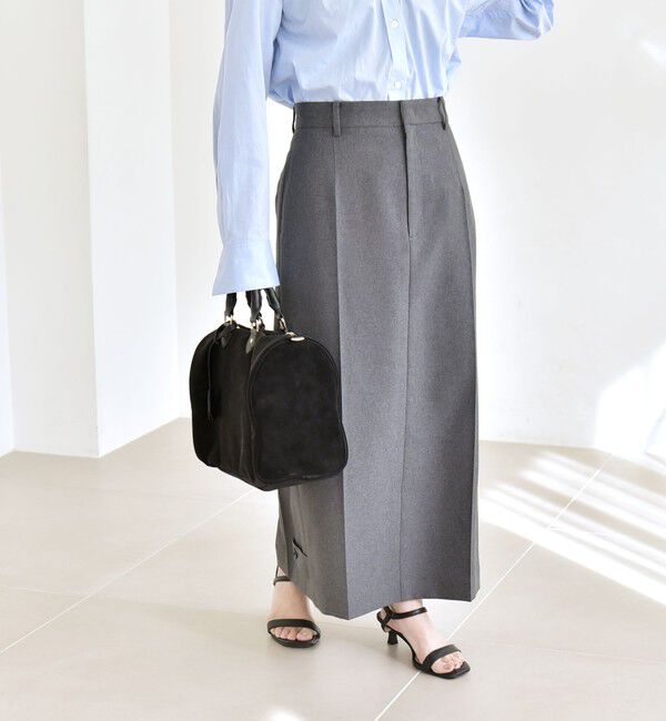 quaranciel「quaranciel:〈洗濯機可能〉ベルトデザイン Iライン スラックス スカート」|スカート|