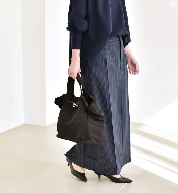 quaranciel「quaranciel:〈洗濯機可能〉ベルトデザイン Iライン スラックス スカート」|スカート|