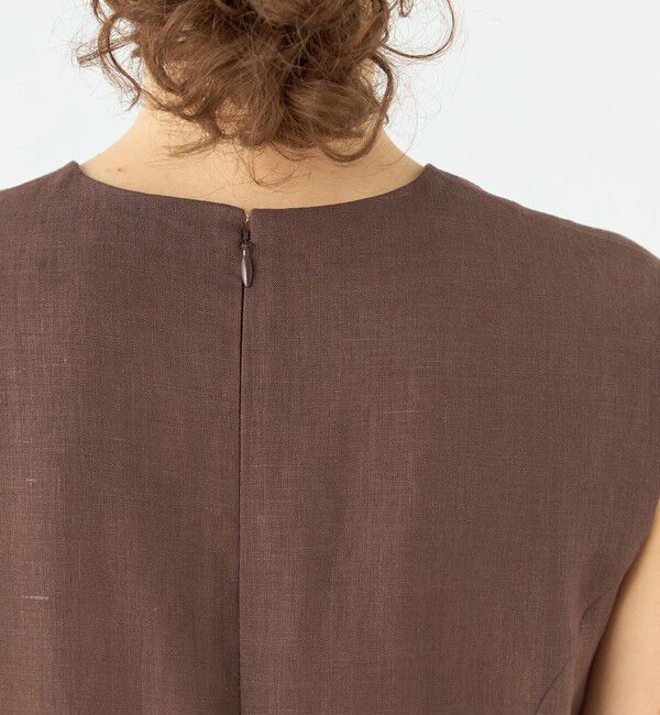 TOMORROWLAND collection「スムースリネン キーネックフレアワンピース」|ワンピース|