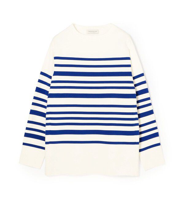 TOMORROWLAND MENS「TOMORROWLAND tricot スビンコットン ニットバスクシャツ」|ニット・セーター|66 ブルー系