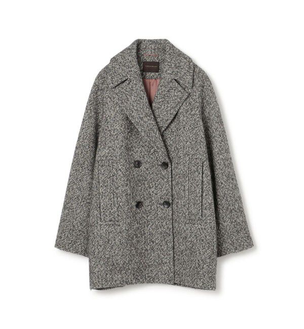 TOMORROWLAND collection「ファンシーダイヤゴナル ショートコート」|その他|18 グレー系