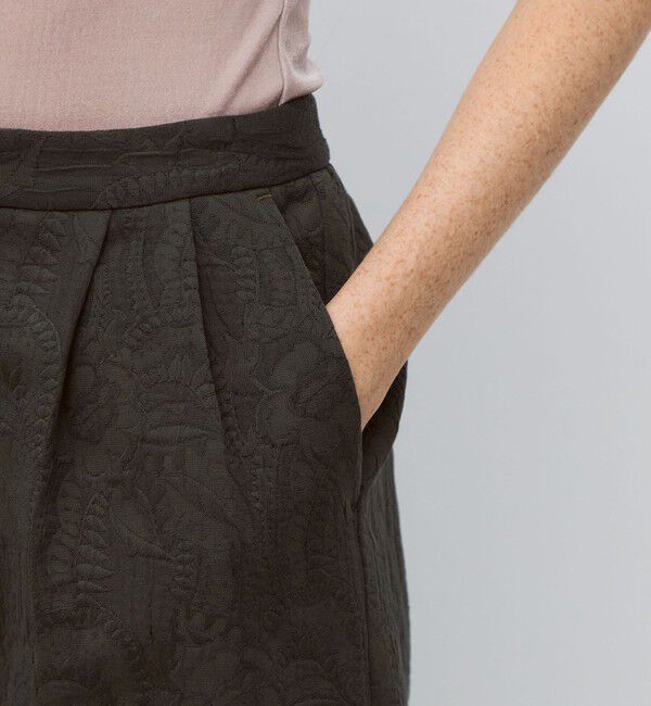 BACCA「コットンリネンジャガード ワイドタックショーツ」|その他|