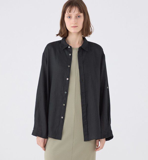 MACPHEE「リネンシャーティング レギュラーカラーシャツ」|シャツ・ブラウス|