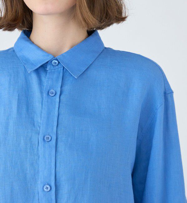 MACPHEE「リネンシャーティング レギュラーカラーシャツ」|シャツ・ブラウス|