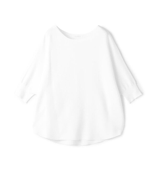 GALERIE VIE「クレープガーター ドルマンハーフスリーブ プルオーバー」|ニット・セーター|11 ホワイト