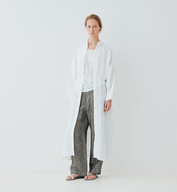 GALERIE VIE「リネンポプリン ウエストタックシャツワンピース」|ワンピース|