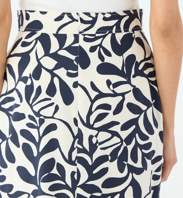 MACPHEE「ボタニカルプリント アシンメトリータックスカート」|スカート|