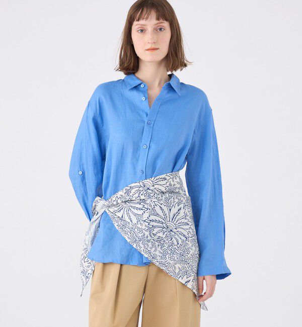 SOULEIADO「SOULEIADO リネンプリント バブーシュカ」|ストール|