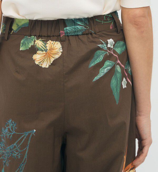 CABaN「CABaN コットン Green Showerプリント 2タックワイドパンツ」|チノ|