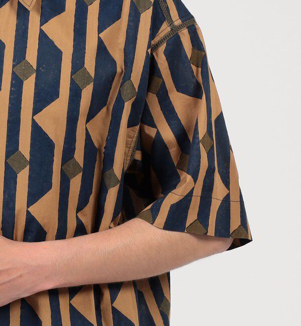 TOMORROWLAND MENS「インド コットン ブロックプリント ハーフスリーブシャツ」|シャツ・ブラウス|