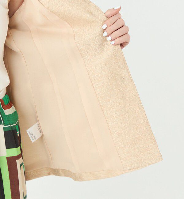 Ballsey「グロッシースラブ ハーフスリーブジャケット」|ノーカラージャケット|