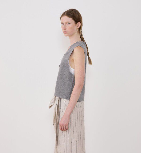 GALERIE VIE「ウーステッドミラノリブ ベスト」|ベスト・ジレ|