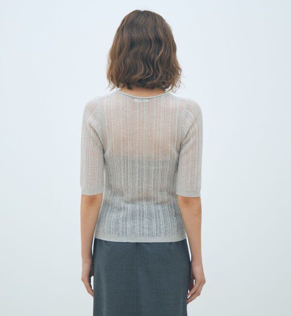 MACPHEE「レーシーアルパカブレンド ハーフスリーブプルオーバー」|ニット・セーター|