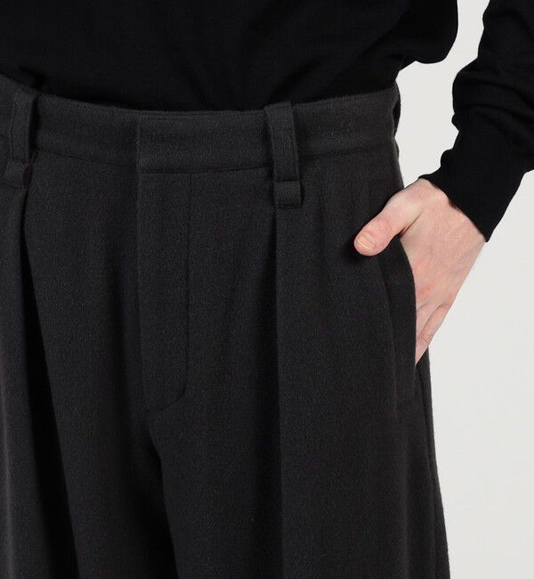 TOMORROWLAND MENS「ウールナイロンビーバー 1プリーツカーブパンツ」|その他|