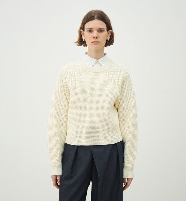 MACPHEE「ハイブリットコットン クルーネックプルオーバー」|ニット・セーター|