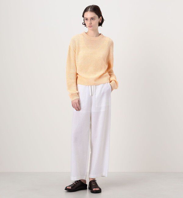 GALERIE VIE「リネンフィッシャーマンズリブ クルーネックプルオーバー」|ニット・セーター|