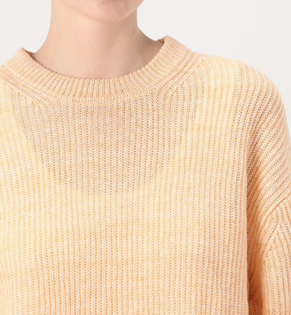 GALERIE VIE「リネンフィッシャーマンズリブ クルーネックプルオーバー」|ニット・セーター|