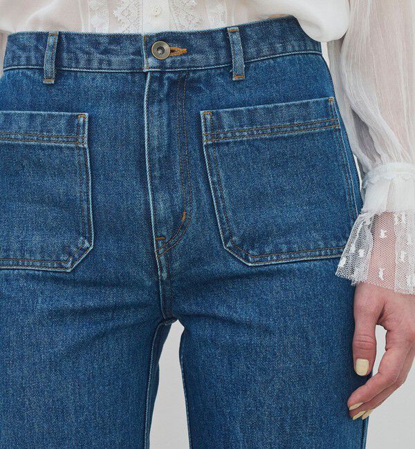 DES PRES「ハイデンシティーデニム フレアパンツ」|デニム|