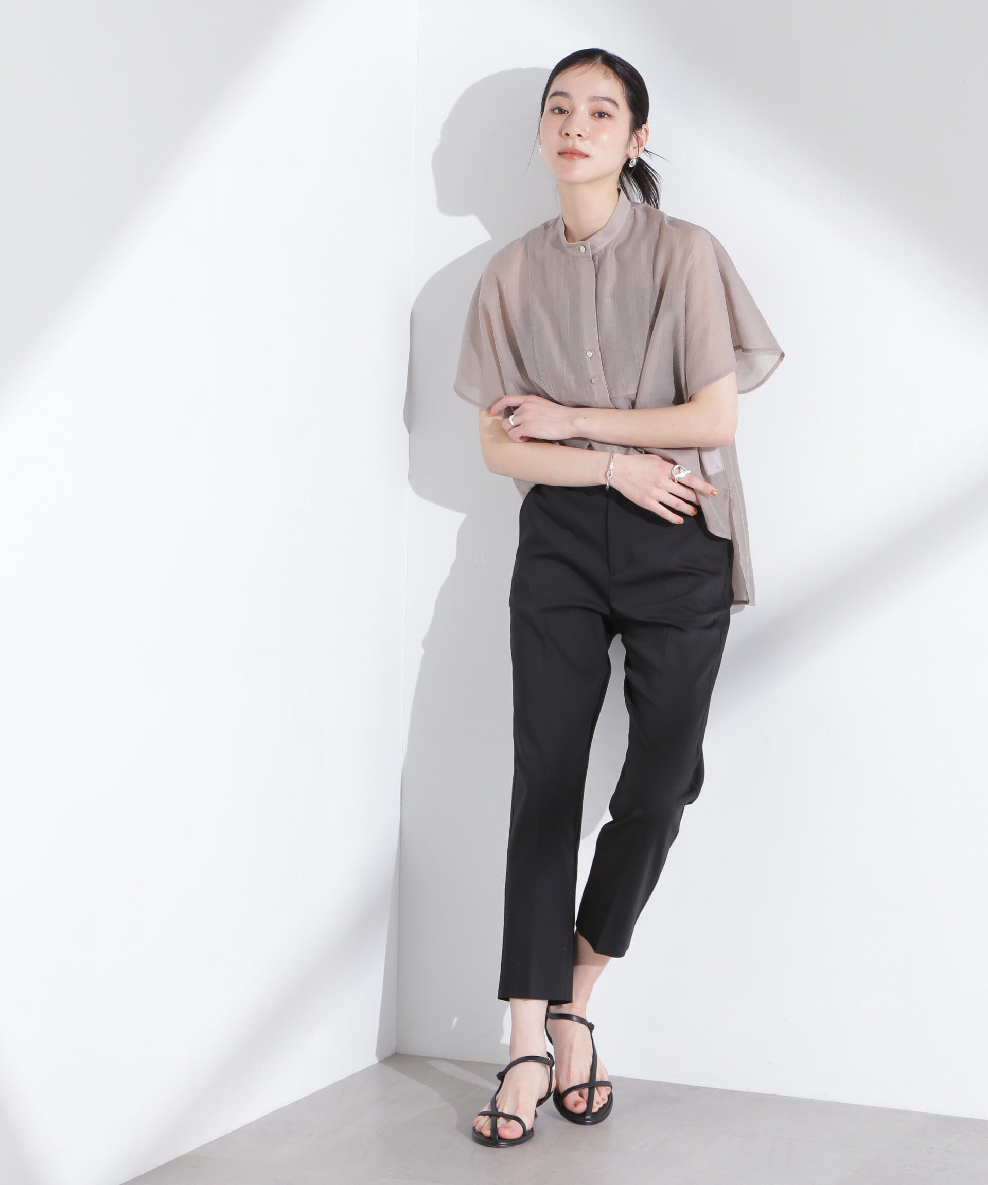 nano･universe「センタープレススリムパンツ」|チノ|