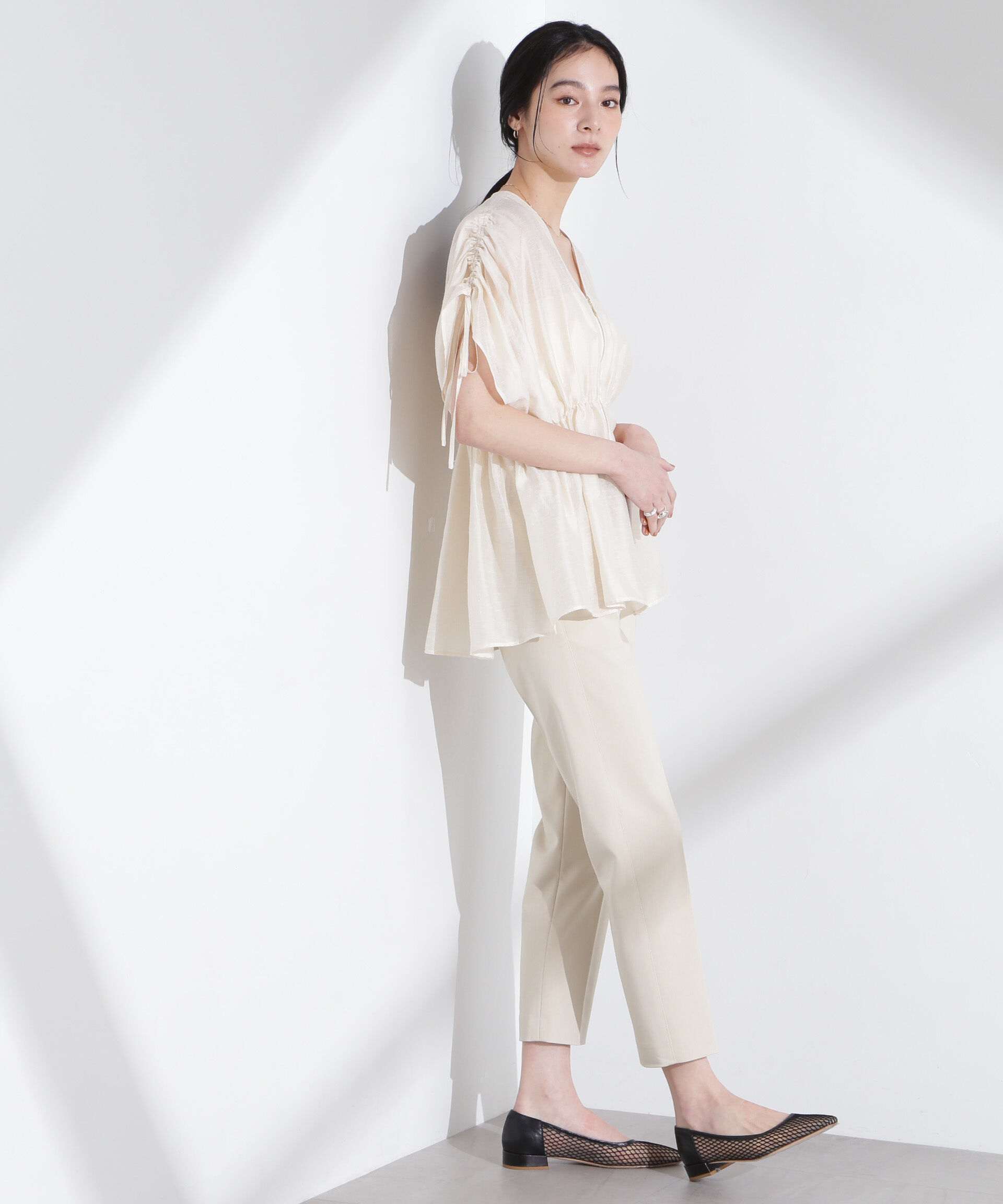 nano･universe「センタープレススリムパンツ」|チノ|